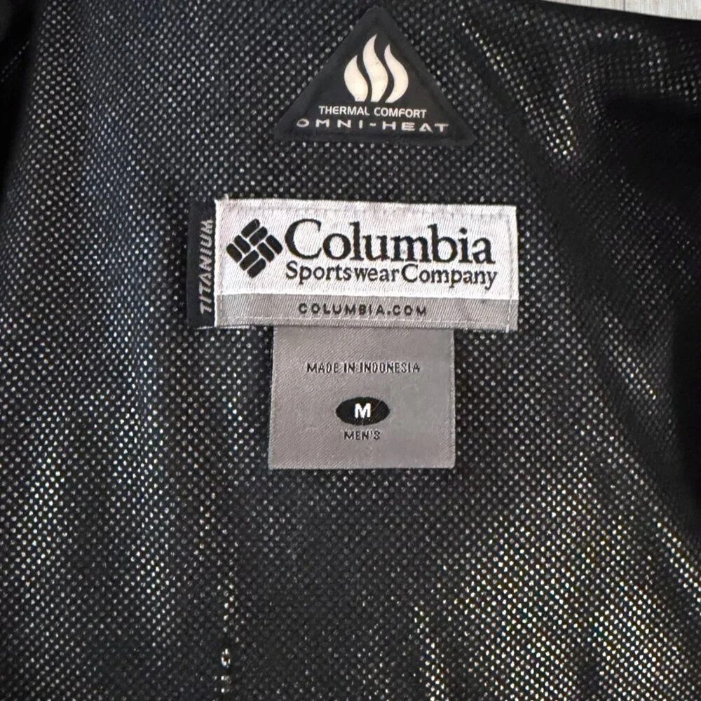 Columbia Omni-Heat Sweater Jacket Aeroblock Full Zip Jacket Wool Thermal Mens M